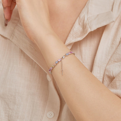 [LuckyStar]Ornate Colorful Flower Shape Party Bracelet