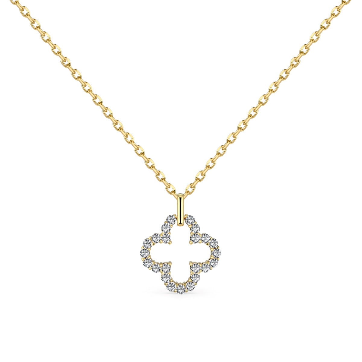 [LuckyStar]Four-Leaf Clover Hollow Design Exquisite Necklace