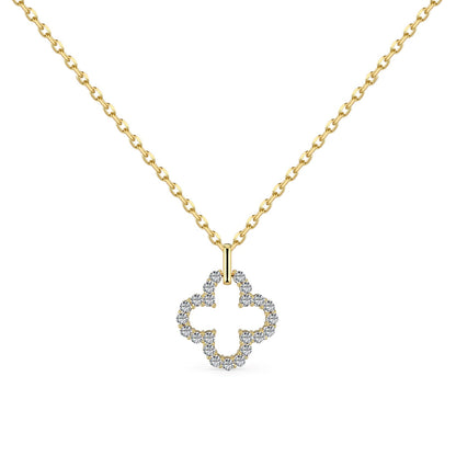 [LuckyStar]Four-Leaf Clover Hollow Design Exquisite Necklace