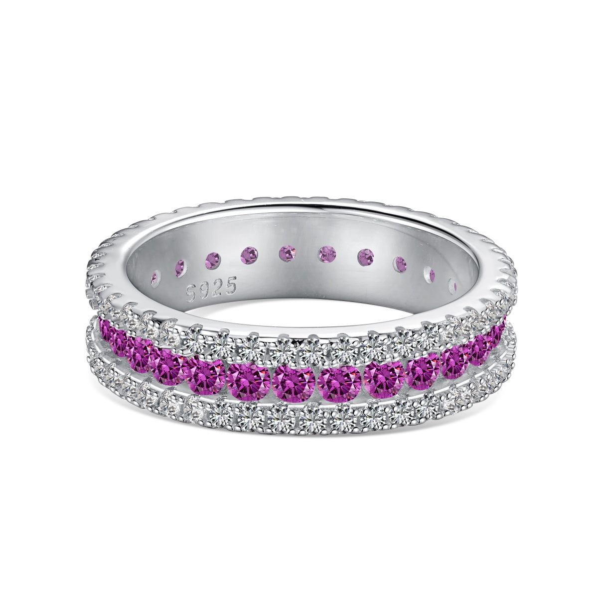 [LuckyStar]Delicate Colorful Round Cut Daily Ring