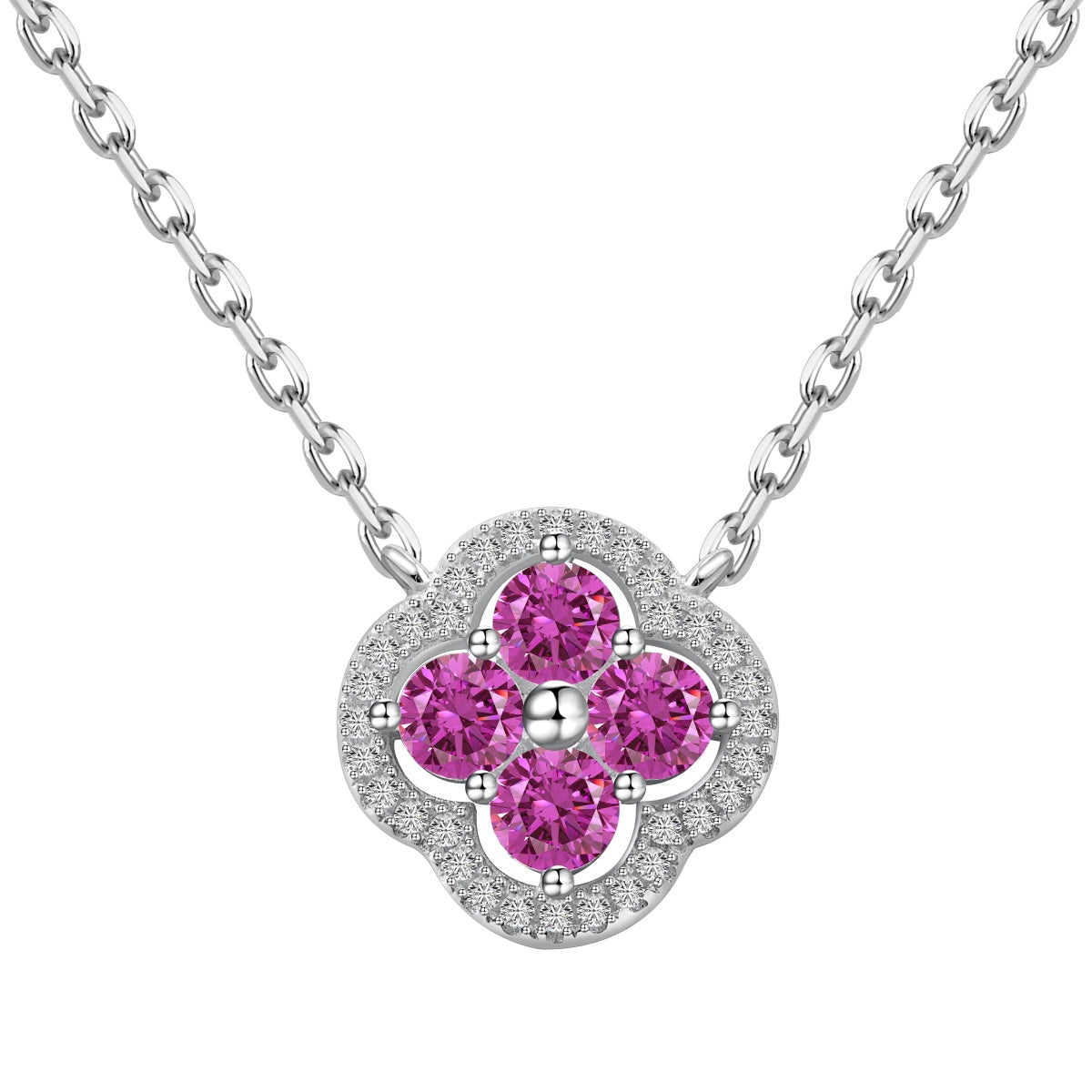 [LuckyStar]Exquisite Necklace With Four-Leaf Clover Flower Design
