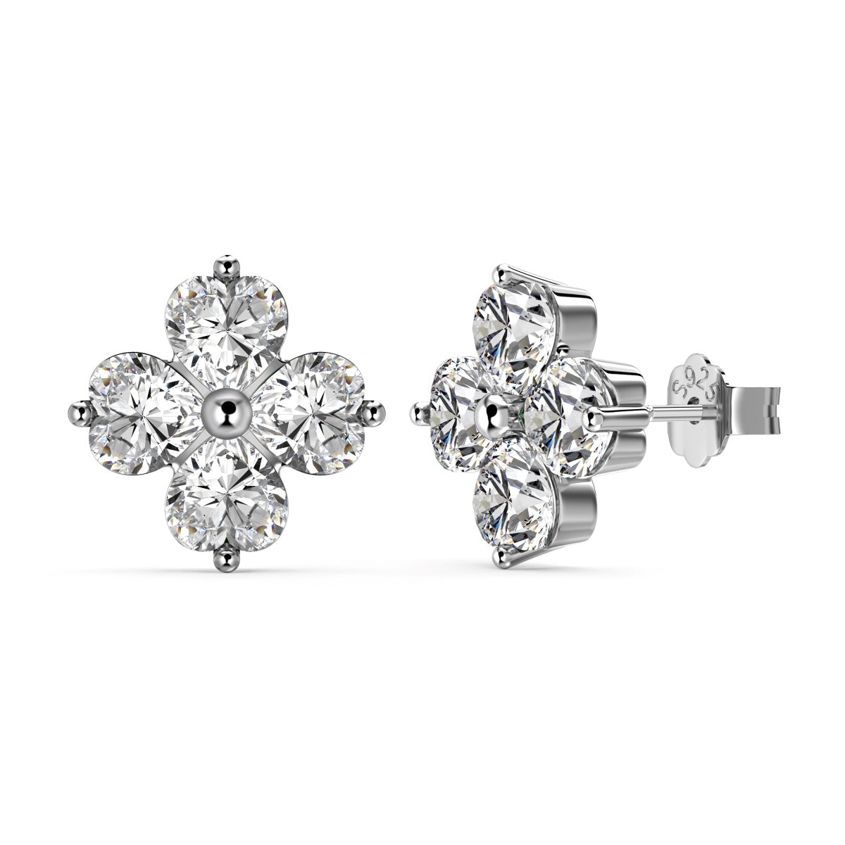 [LuckyStar]Four-Leaf Clover Ball Earrings