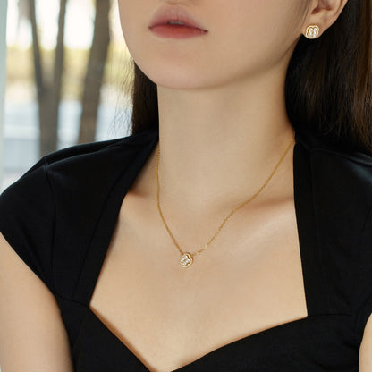 [LuckyStar]Exquisite Necklace With Four-Leaf Clover Flower Design