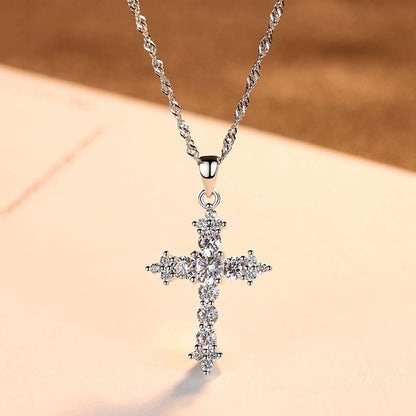 [LuckyStar]Delicate Cross Shape Necklace