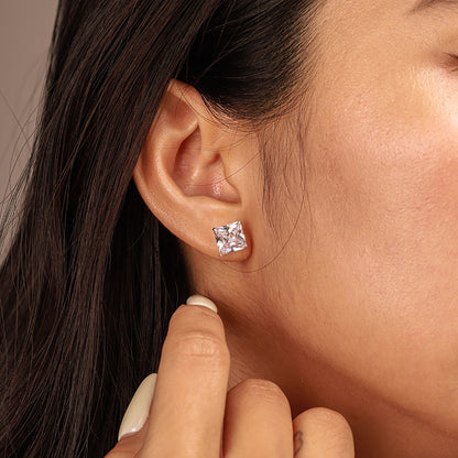 [LuckyStar]Ornate Square Shape Earrings