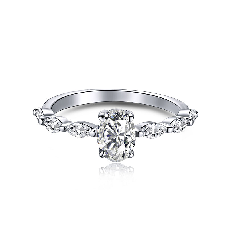 [LuckyStar]0.75 Carat Luxurious Vibrant Elongated Cushion Cut Daily Ring