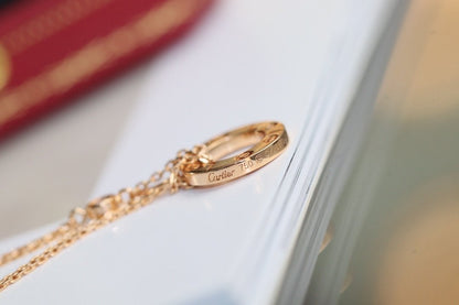 [LuckyStar] LIEBESHALSKETTE VERSTELLBAR ROSÉGOLD 2 DIAMANTEN 