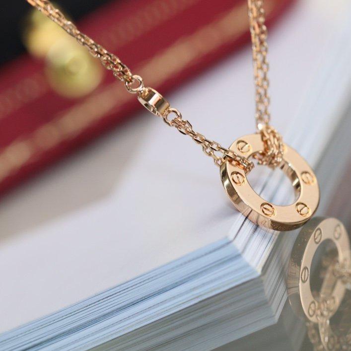 [LuckyStar] LIEBESHALSKETTE VERSTELLBAR ROSÉGOLD 2 DIAMANTEN 