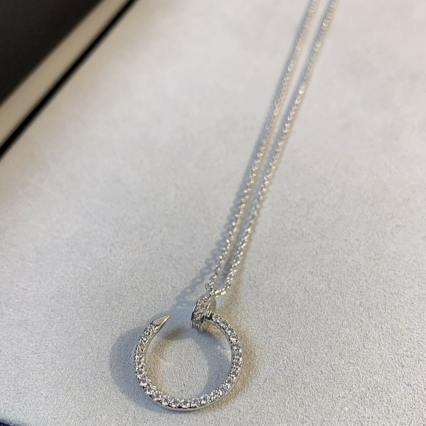 [LuckyStar]JUSTE HALSKETTE SILBER DIAMANTEN 