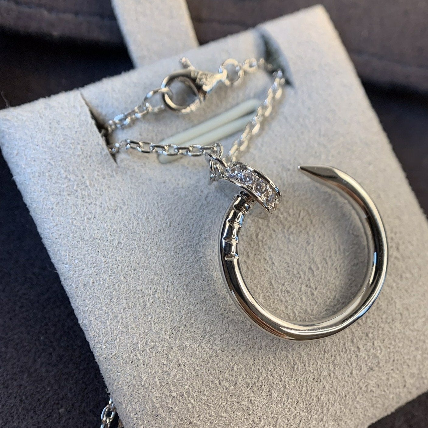 [LuckyStar]JUSTE HALSKETTE SILBER DIAMANTEN 