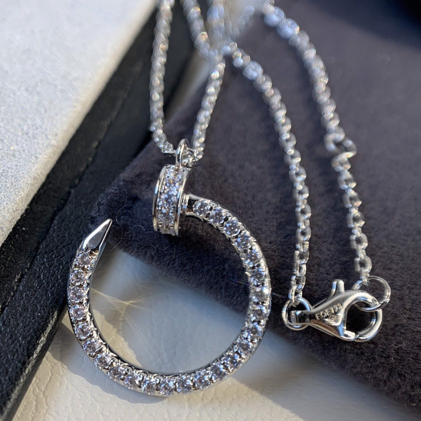 [LuckyStar]JUSTE HALSKETTE SILBER DIAMANTEN 