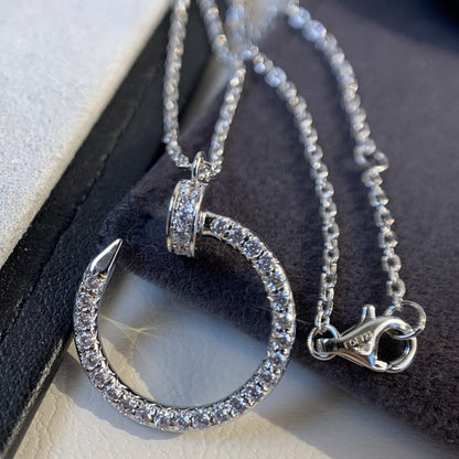 [LuckyStar]JUSTE HALSKETTE SILBER DIAMANTEN 