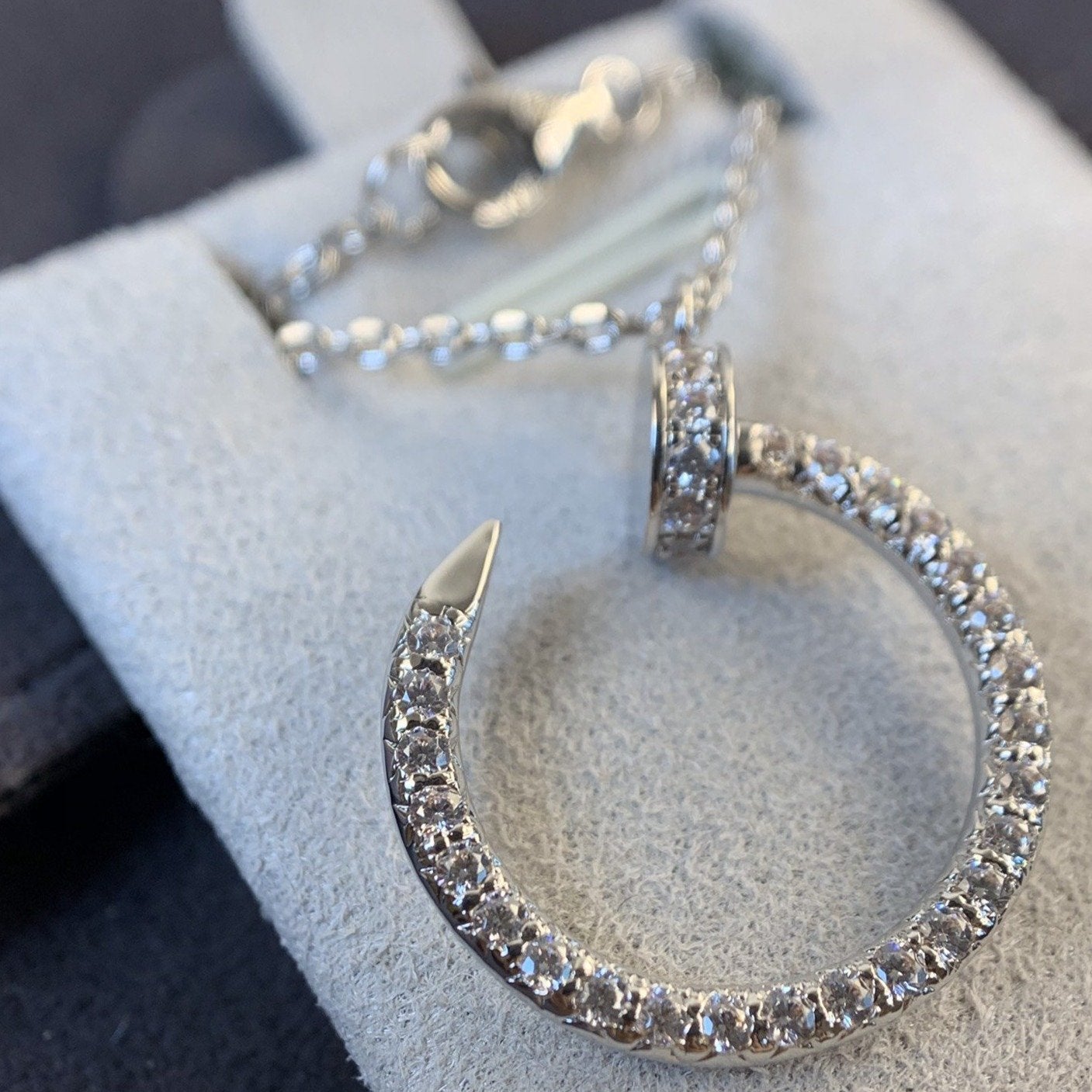 [LuckyStar]JUSTE HALSKETTE SILBER DIAMANTEN 