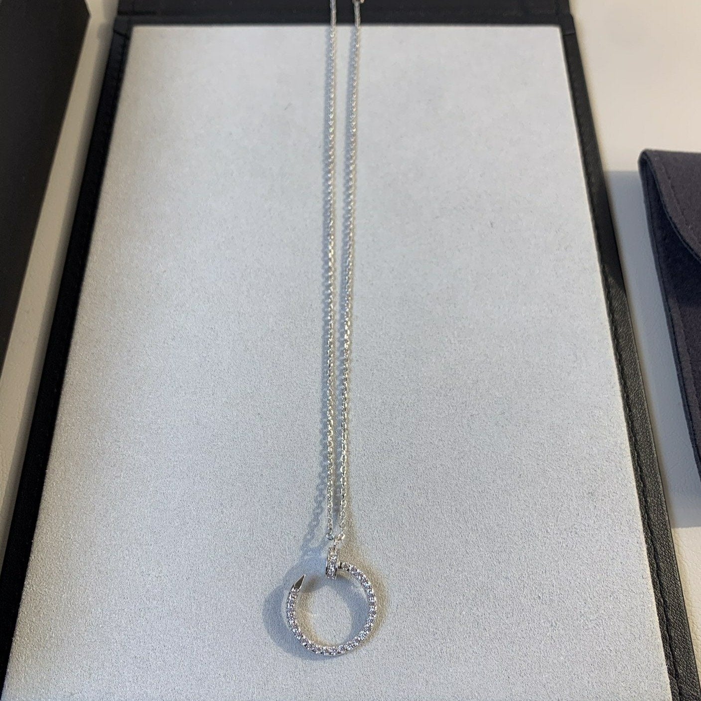 [LuckyStar]JUSTE HALSKETTE SILBER DIAMANTEN 