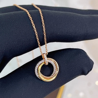 [LuckyStar]TRINITY HALSKETTE SILBER GOLD ROTGOLD DIAMANTEN