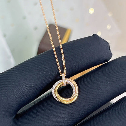 [LuckyStar]TRINITY HALSKETTE SILBER GOLD ROTGOLD DIAMANTEN