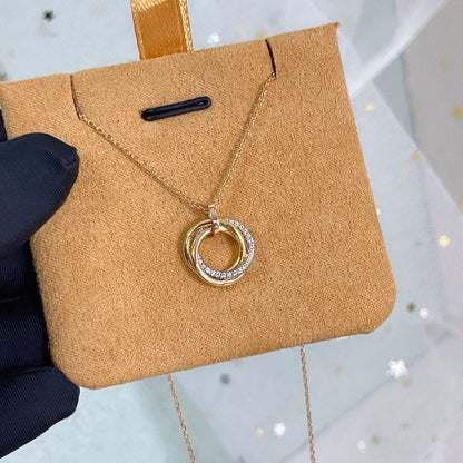 [LuckyStar]TRINITY HALSKETTE SILBER GOLD ROTGOLD DIAMANTEN