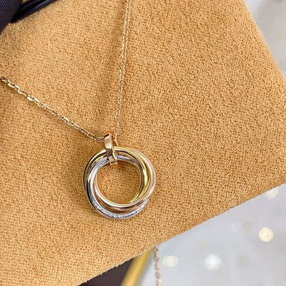 [LuckyStar]TRINITY HALSKETTE SILBER GOLD ROTGOLD DIAMANTEN