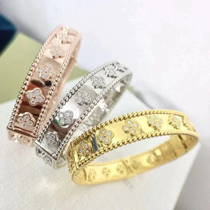 [LuckyStar]CLOVER ARMBAND 8MM DIAMANTEN