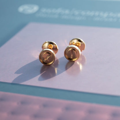 [LuckyStar] LIEBE OHRRINGE ROSA GOLD 10MM