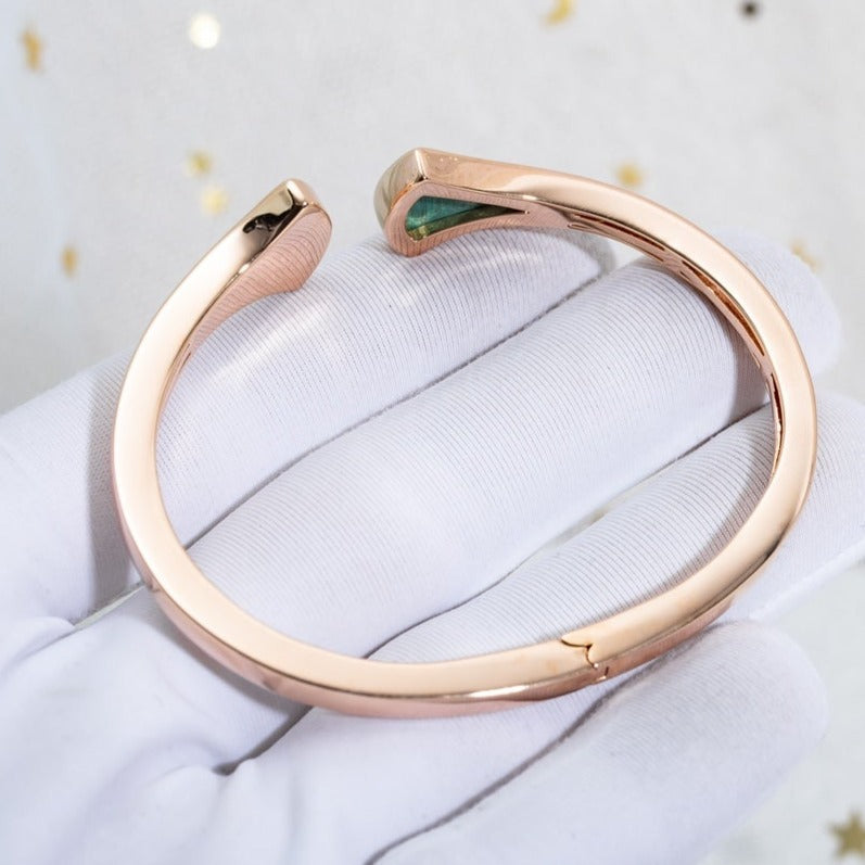 [LuckyStar]DREAM ARMBAND OFFEN MALACHIT ROTGOLD