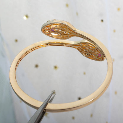 [LuckyStar]SERPENTI ARMBAND ROTGOLD DIAMANT DOPPELSCHLANGE