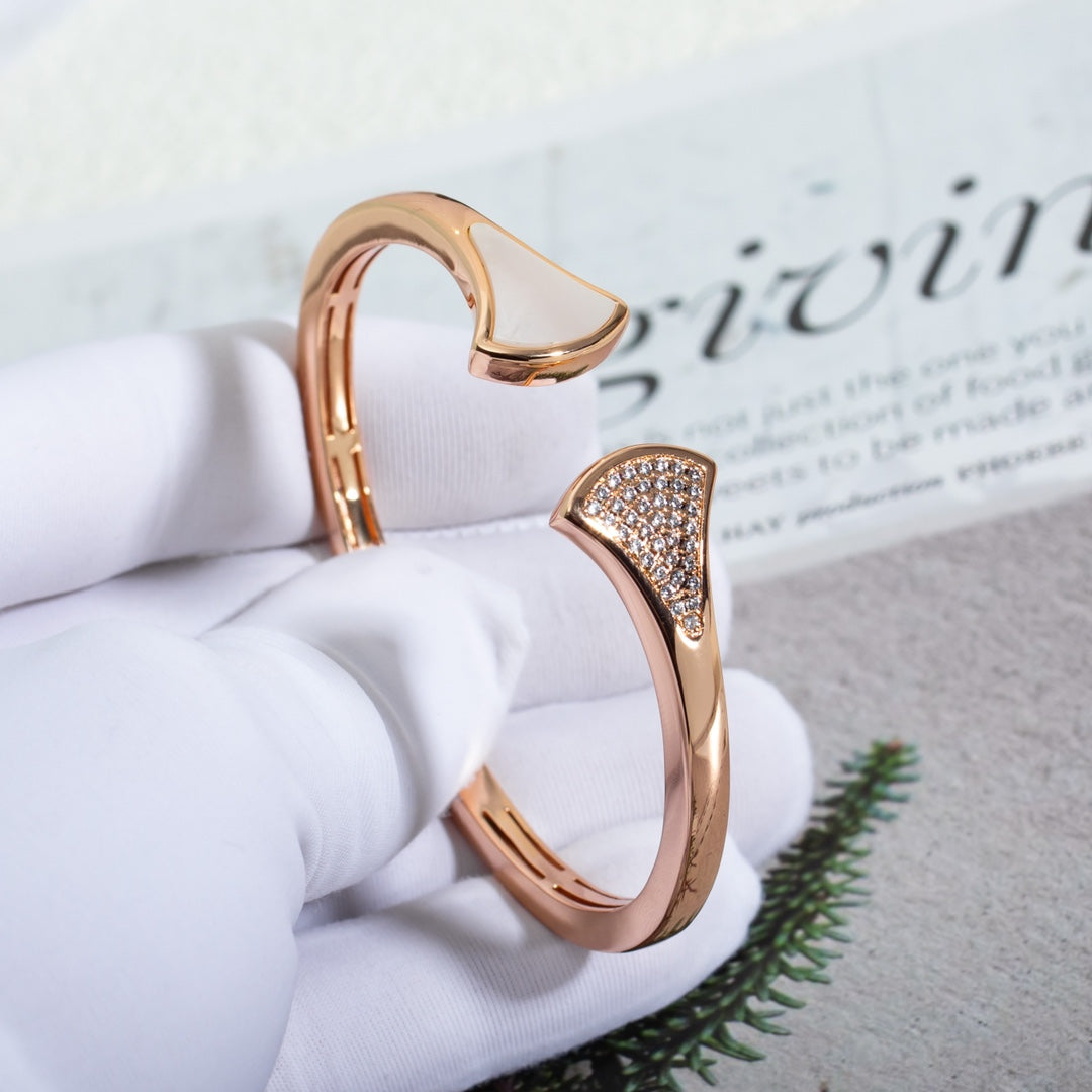[LuckyStar] DREAM ARMBAND OFFEN ROSA GOLD MOP DIAMANT
