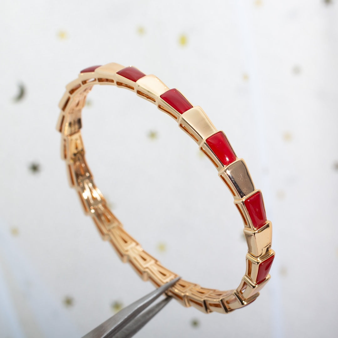 [LuckyStar]SERPENTI ARMBAND ROTGOLD RUBELLIT