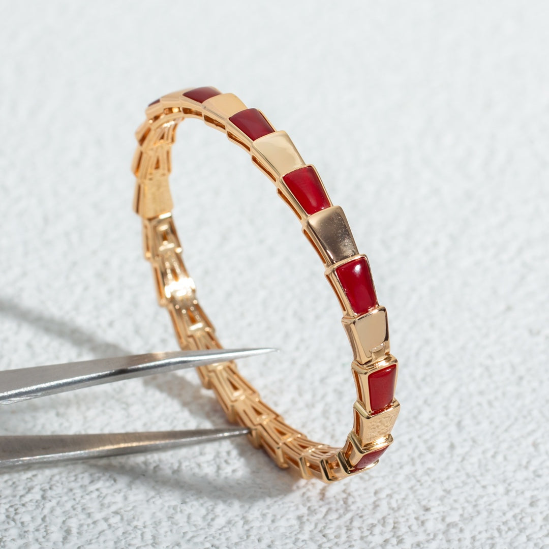 [LuckyStar]SERPENTI ARMBAND ROTGOLD RUBELLIT
