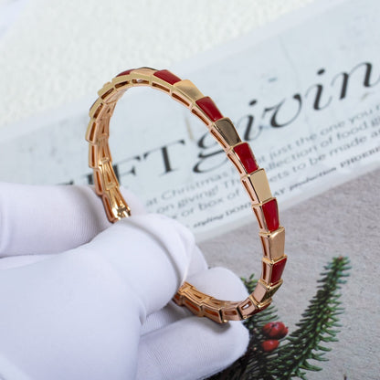 [LuckyStar]SERPENTI ARMBAND ROTGOLD RUBELLIT