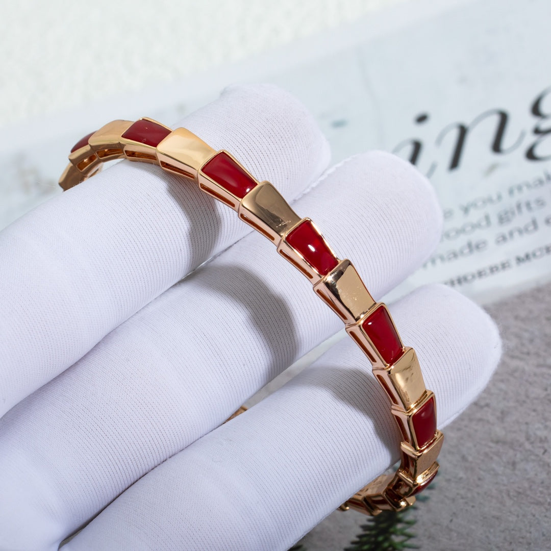 [LuckyStar]SERPENTI ARMBAND ROTGOLD RUBELLIT