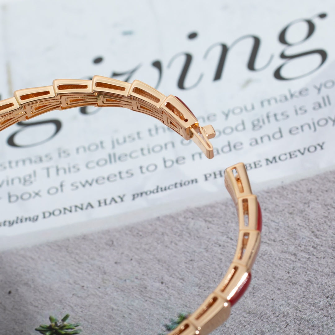 [LuckyStar]SERPENTI ARMBAND ROTGOLD RUBELLIT