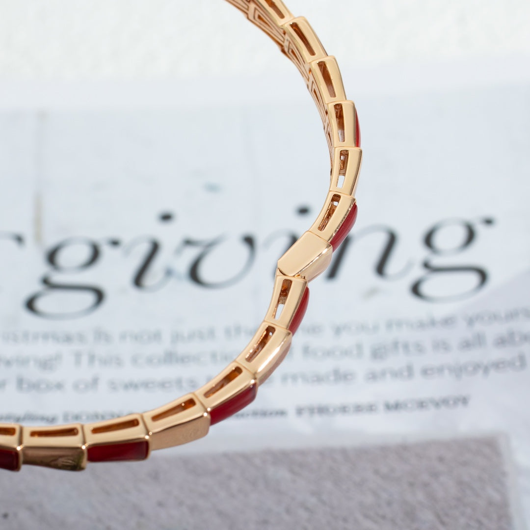 [LuckyStar]SERPENTI ARMBAND ROTGOLD RUBELLIT