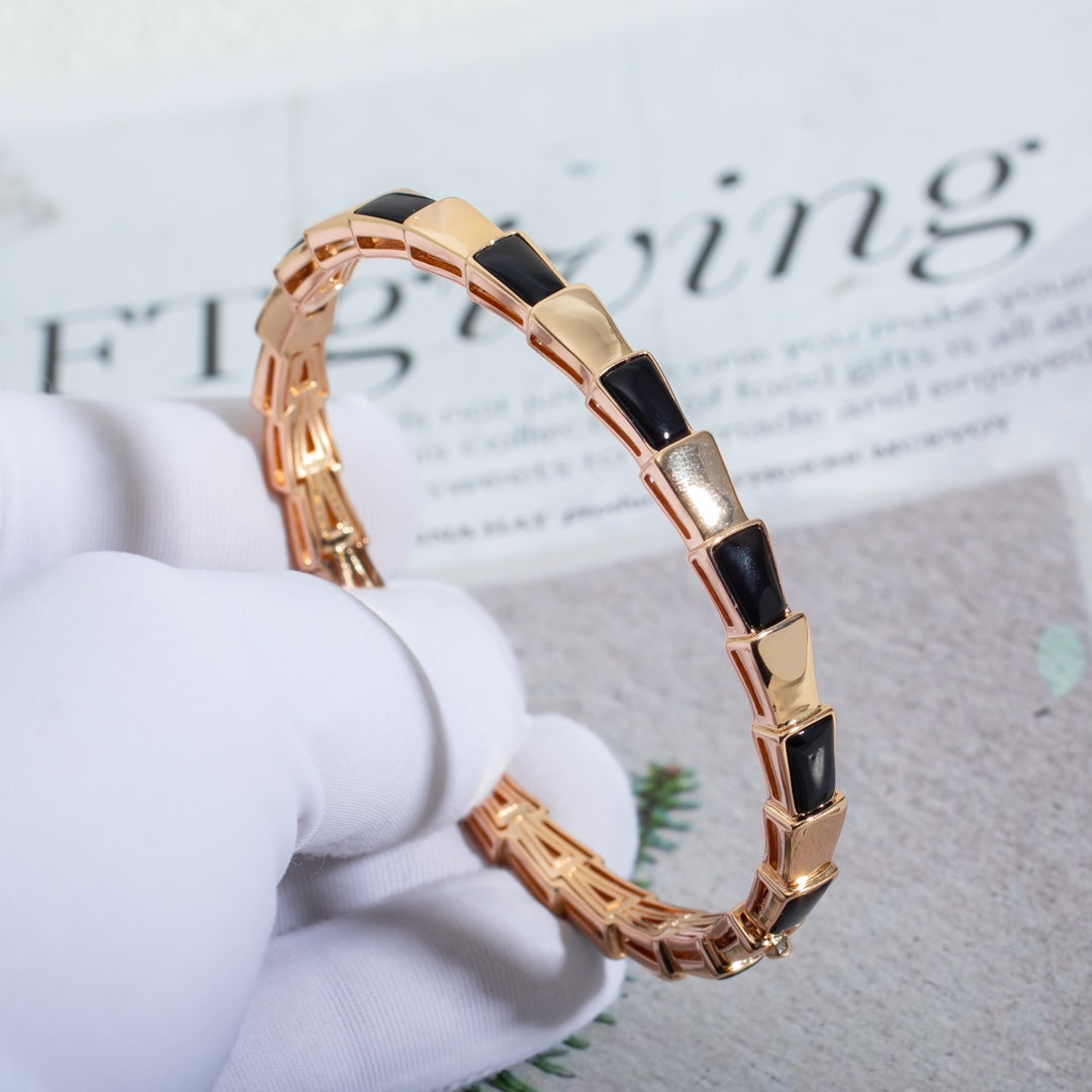 [LuckyStar]SERPENTI ARMBAND ROTGOLD ONYX