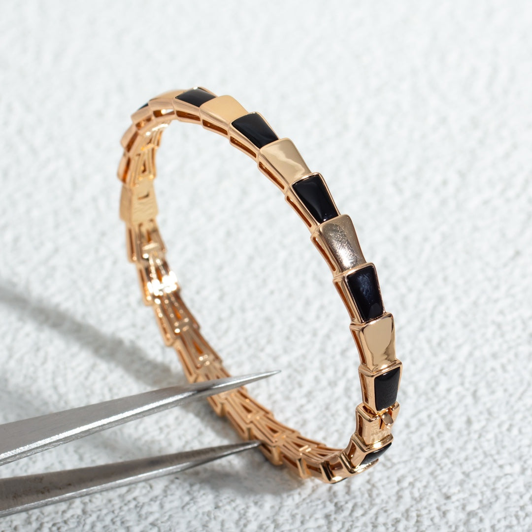 [LuckyStar]SERPENTI ARMBAND ROTGOLD ONYX