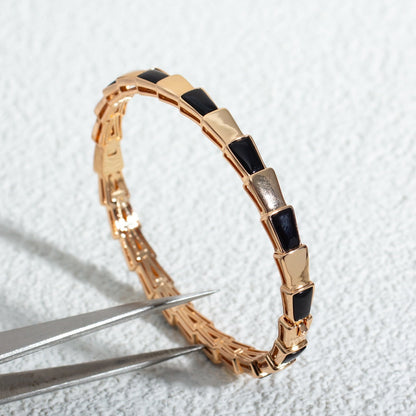 [LuckyStar]SERPENTI ARMBAND ROTGOLD ONYX