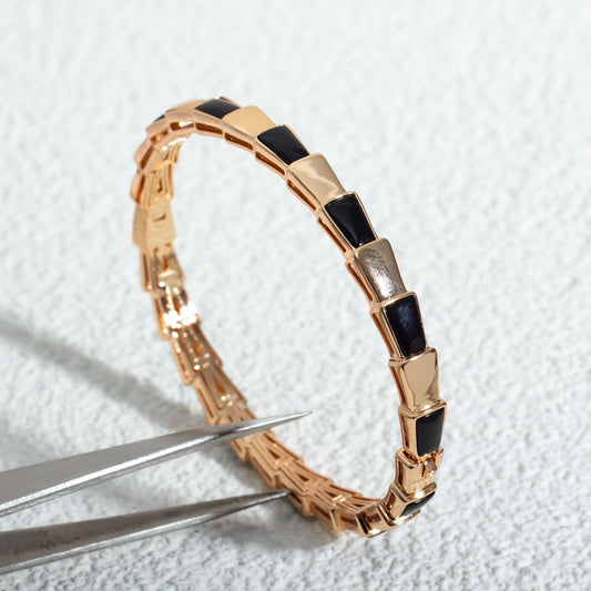 [LuckyStar]SERPENTI ARMBAND ROTGOLD ONYX