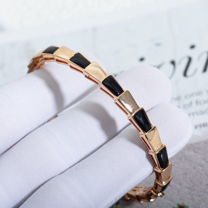 [LuckyStar]SERPENTI ARMBAND ROTGOLD ONYX
