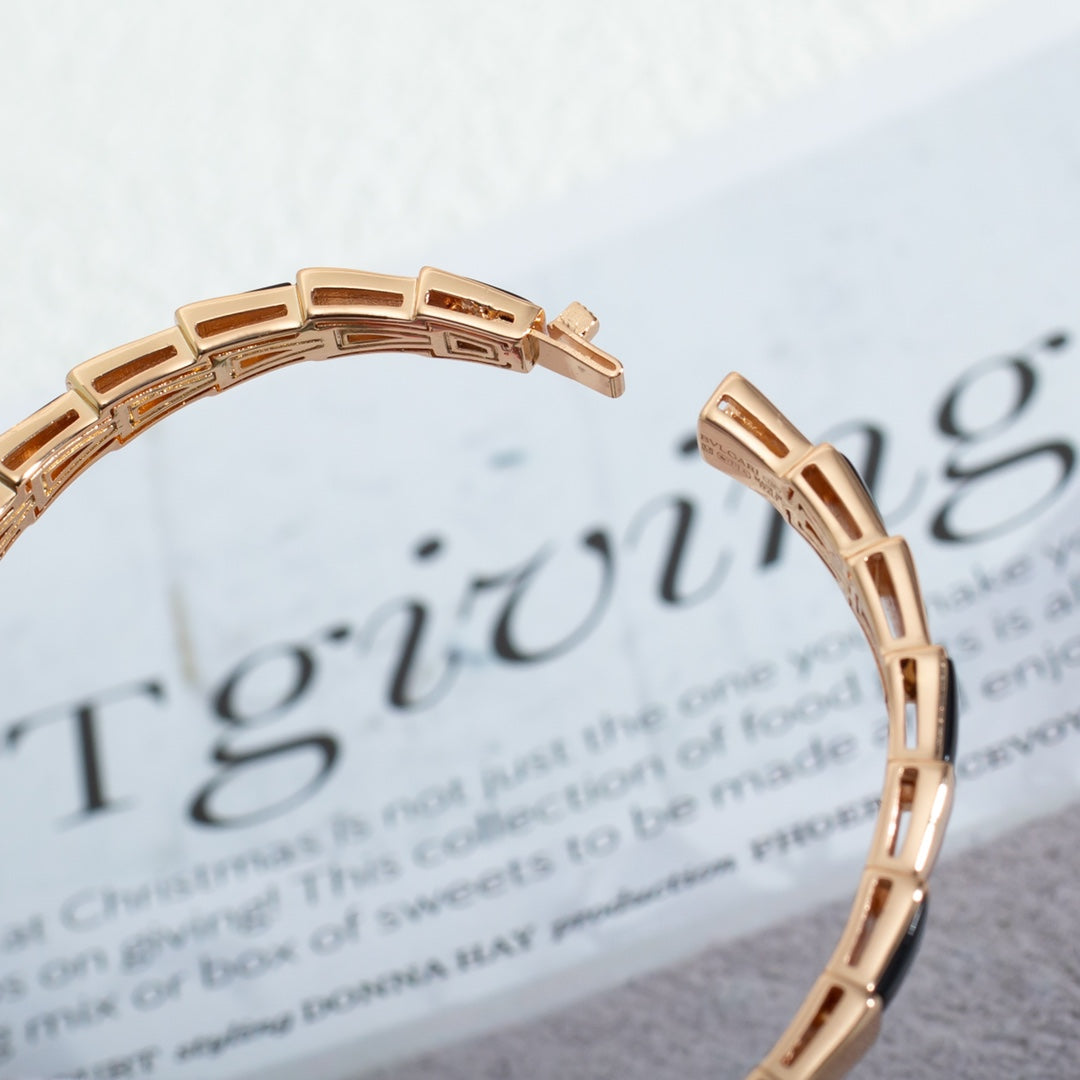 [LuckyStar]SERPENTI ARMBAND ROTGOLD ONYX