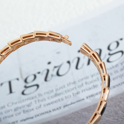 [LuckyStar]SERPENTI ARMBAND ROTGOLD ONYX