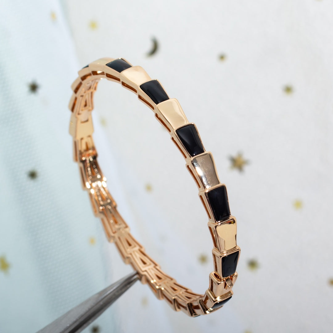 [LuckyStar]SERPENTI ARMBAND ROTGOLD ONYX
