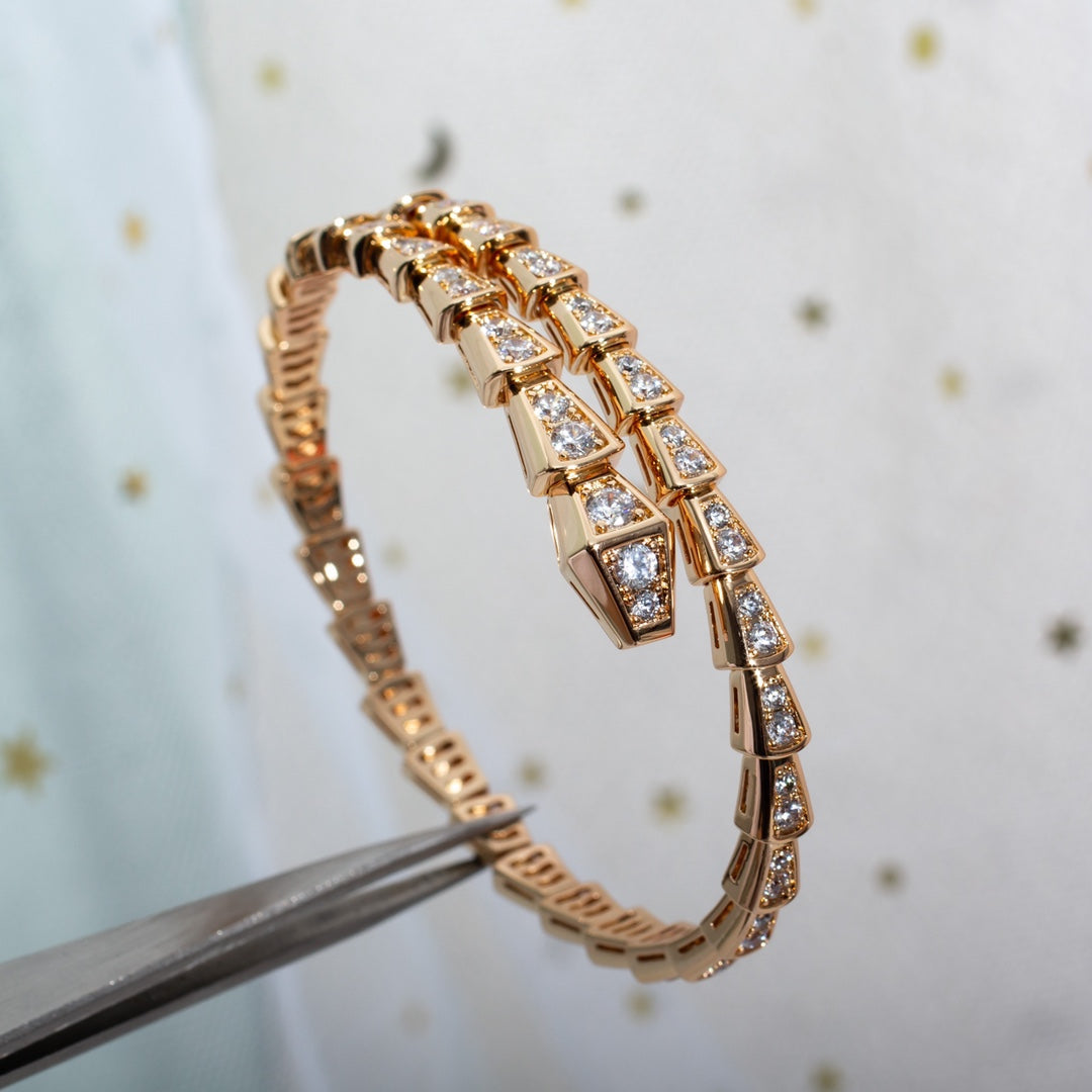 [LuckyStar]SERPENTI ARMBAND 6,8MM ROTGOLD DIAMANT 