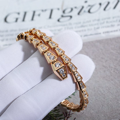 [LuckyStar]SERPENTI ARMBAND 6,8MM ROTGOLD DIAMANT 