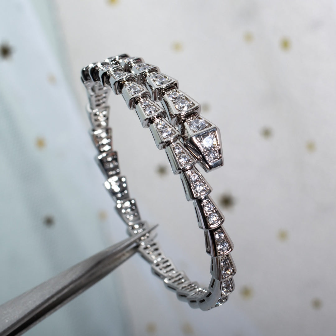 [LuckyStar]SERPENTI ARMBAND 6MM SILBER DIAMANT 