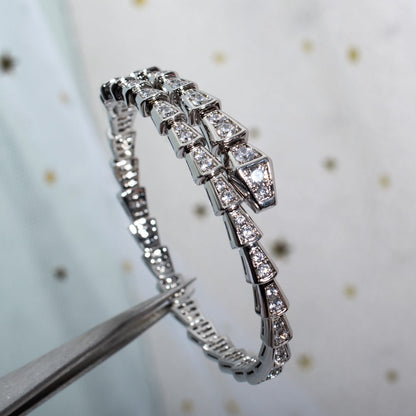 [LuckyStar]SERPENTI ARMBAND 6MM SILBER DIAMANT 