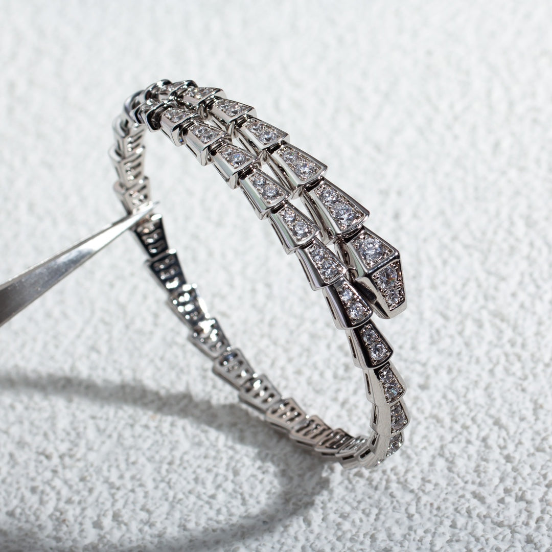 [LuckyStar]SERPENTI ARMBAND 6MM SILBER DIAMANT 