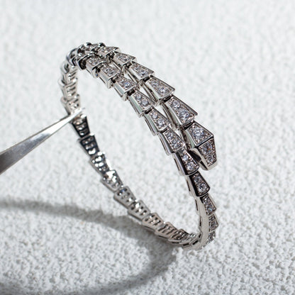 [LuckyStar]SERPENTI ARMBAND 6MM SILBER DIAMANT 