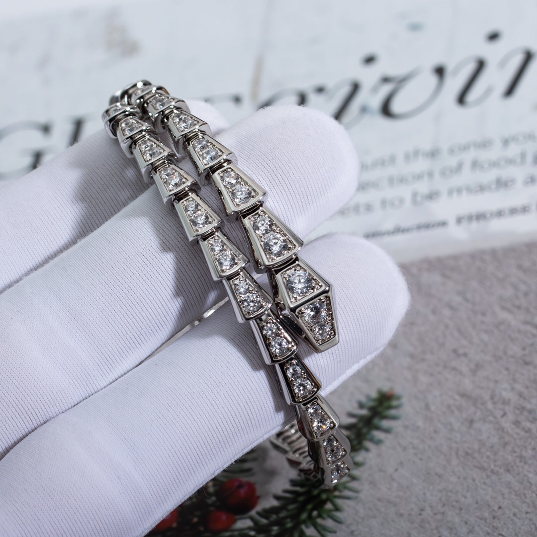 [LuckyStar]SERPENTI ARMBAND 6MM SILBER DIAMANT 
