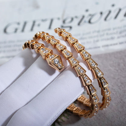[LuckyStar]SERPENTI ARMBAND ROTGOLD DIAMANT DOPPELREIHIG