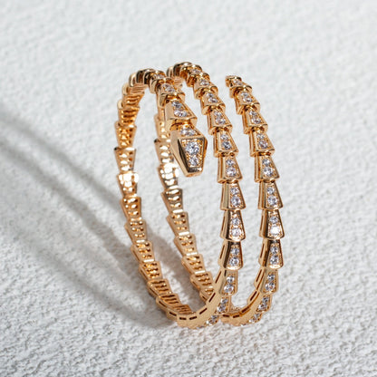 [LuckyStar]SERPENTI ARMBAND ROTGOLD DIAMANT DOPPELREIHIG
